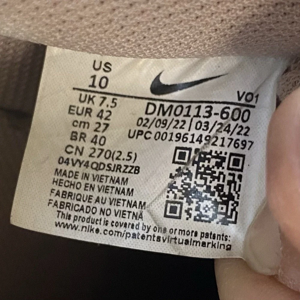 Womens Nike Court Vision Alta Pink Athletic Sneaker‎ Size 10US/7.5UK/42